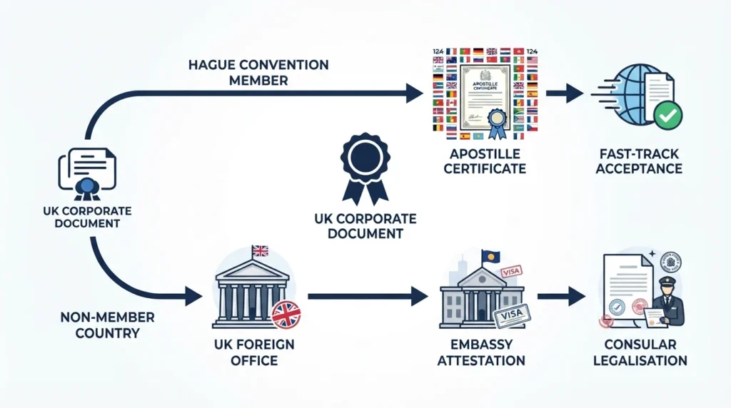 What Is the Core Difference Between an Apostille and Consular Legalisation