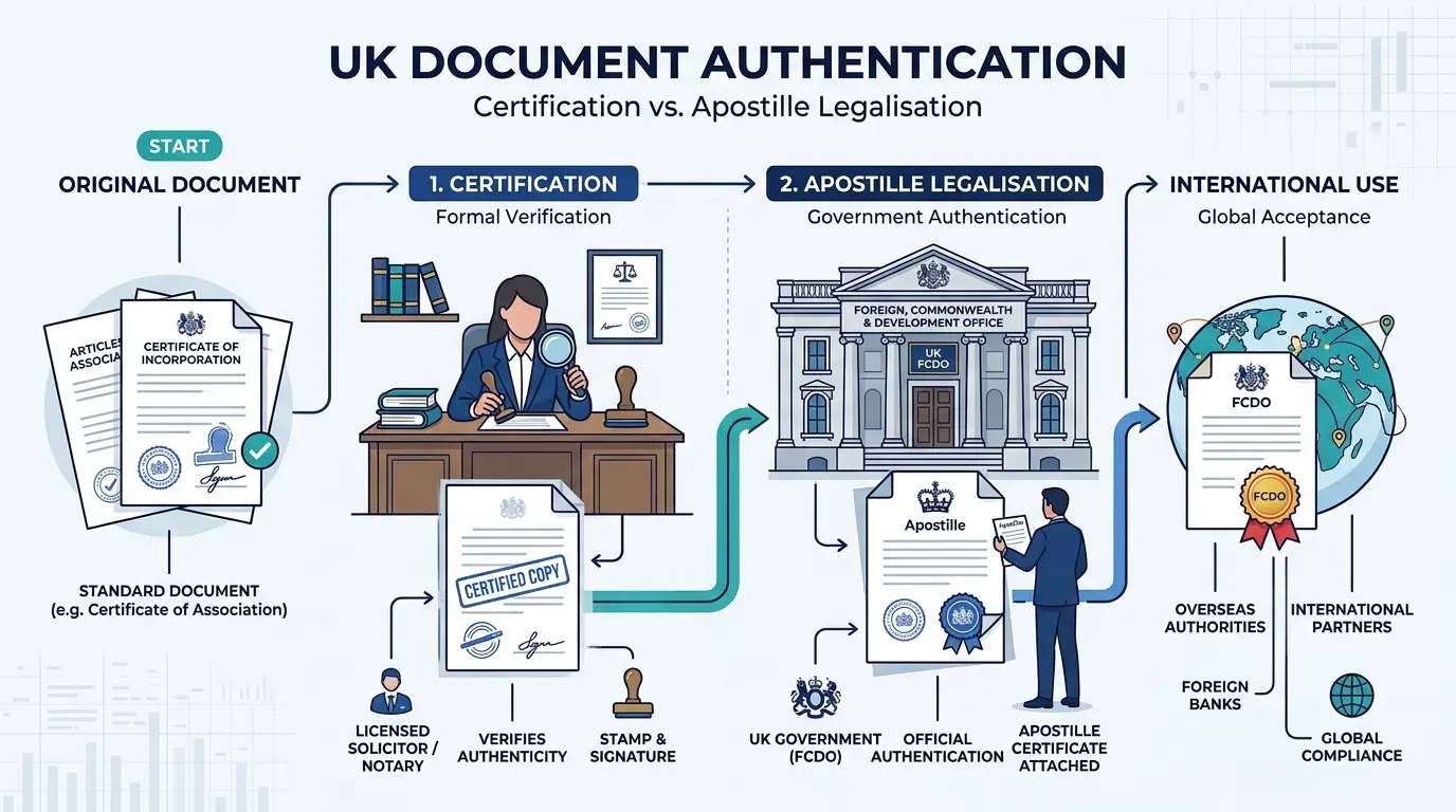 What Is the Difference Between Certification and Apostille Legalisation