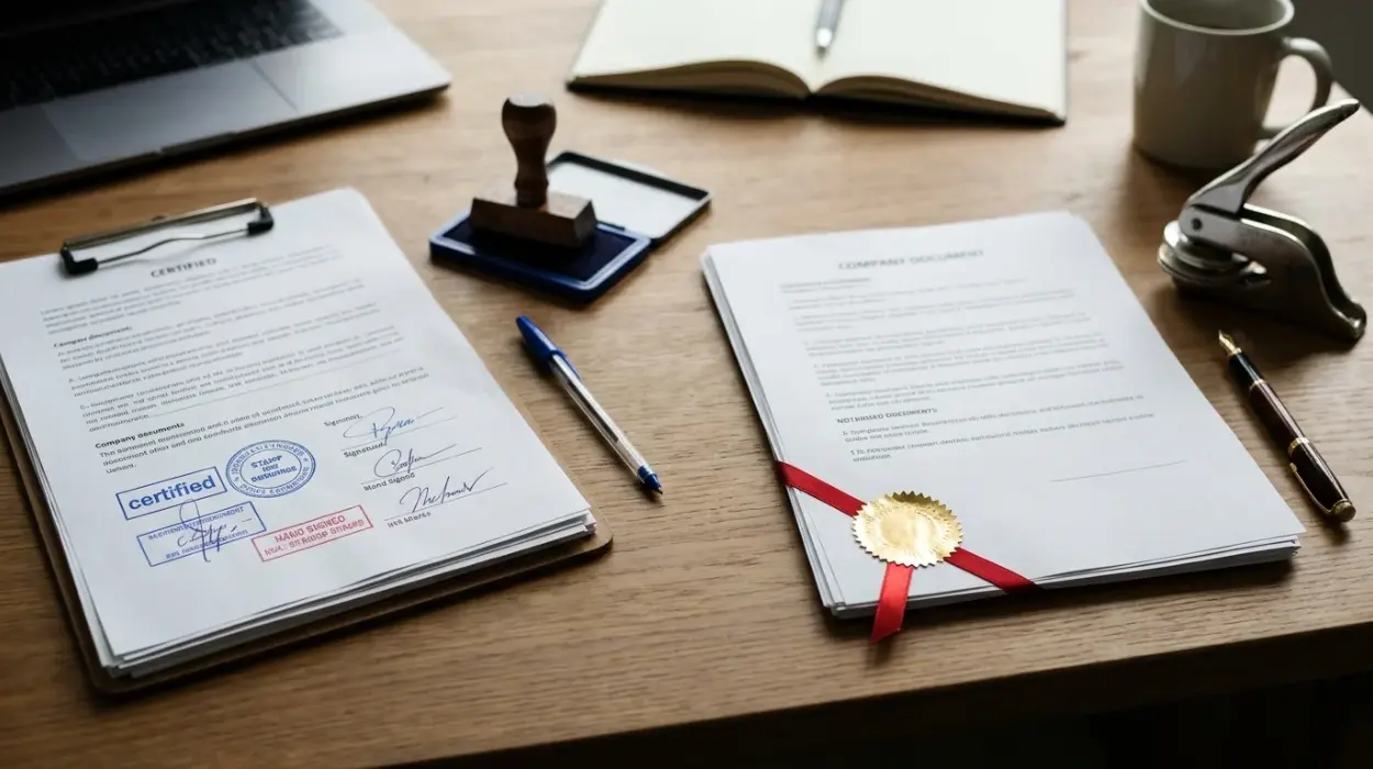 What Is the Difference Between Certified and Notarised Company Documents in 2026