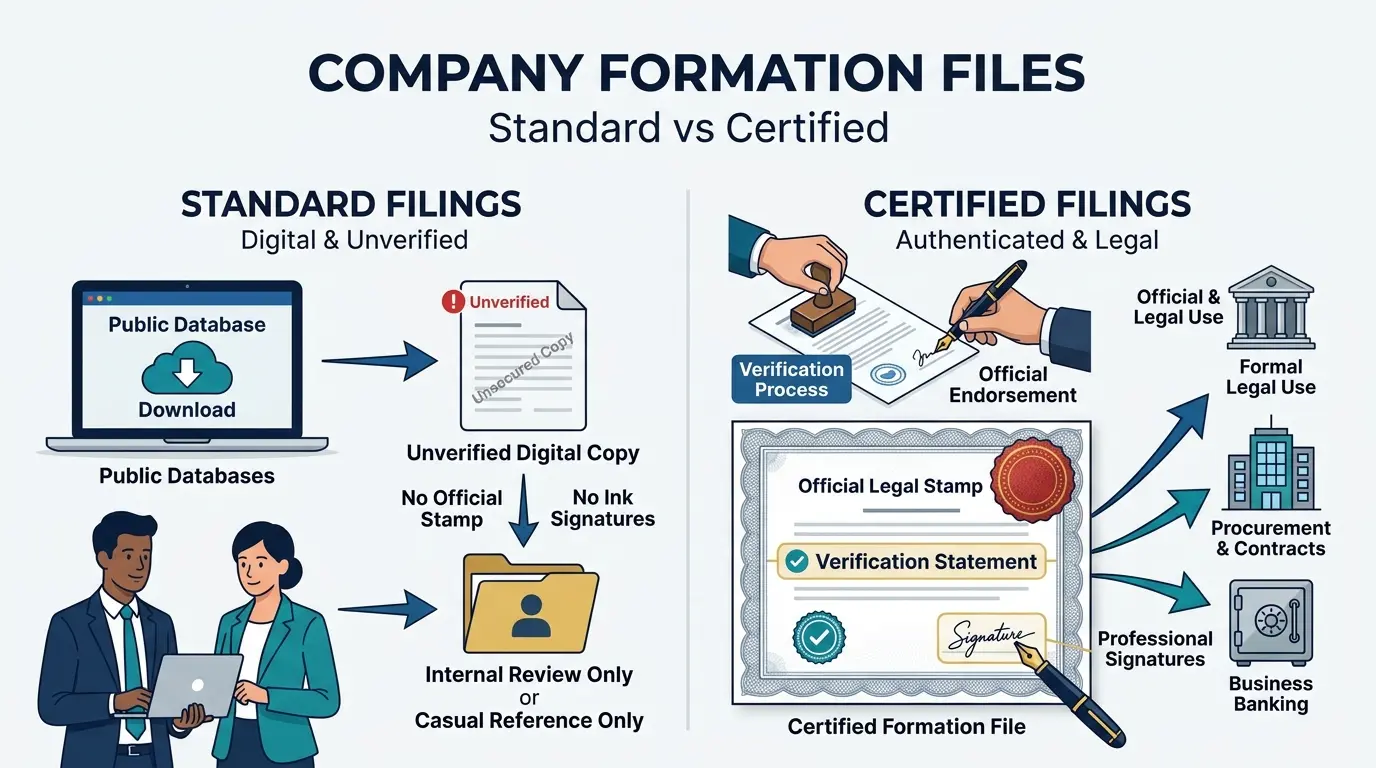 What Is the Difference Between Standard and Certified Formation Files