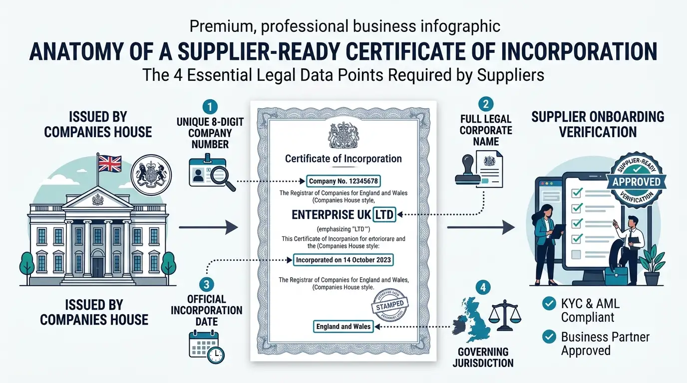 What Strategic Information Appears on a Supplier-Ready Certificate of Incorporation