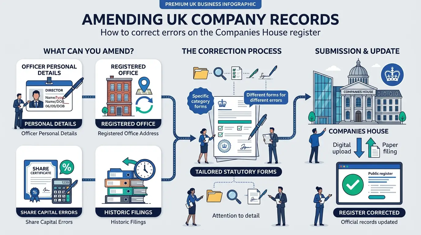 What Types of Errors Can You Amend on Companies House Public Register