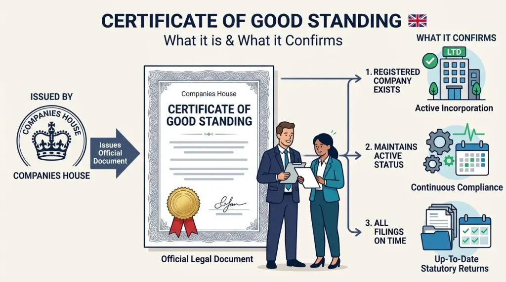What is a Certificate of Good Standing and why do UK companies need it for contracts