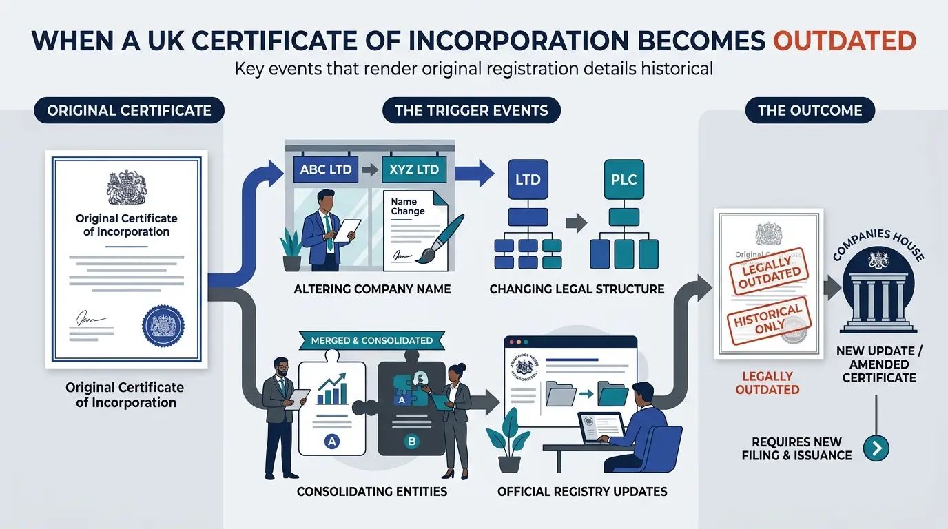 When Does a Certificate of Incorporation Become Legally Outdated