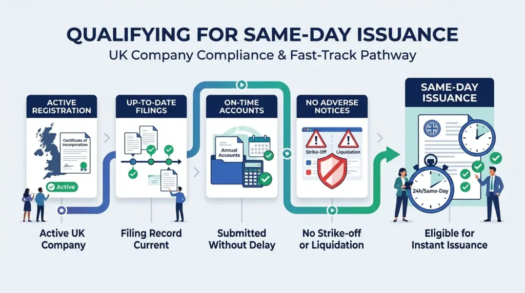 Which Eligibility Requirements Must a Company Meet for Expedited Issuance
