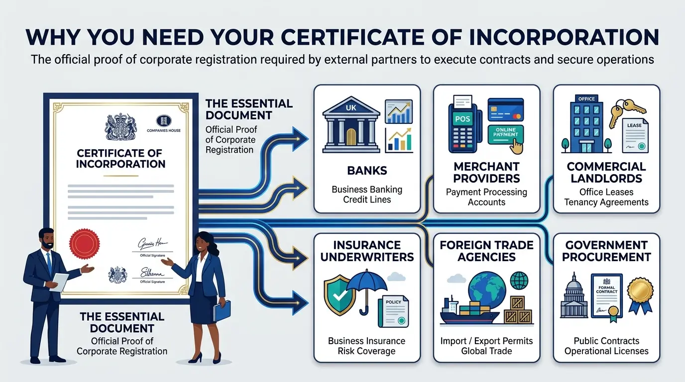 Which Organizations Require Your Certificate of Incorporation for Business Verification