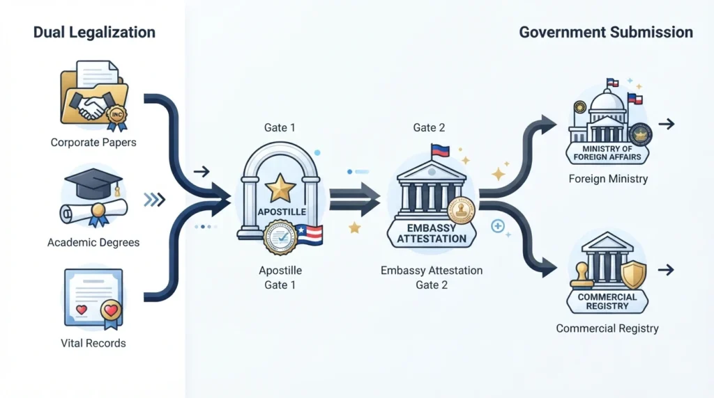Which types of documents frequently demand dual legalization