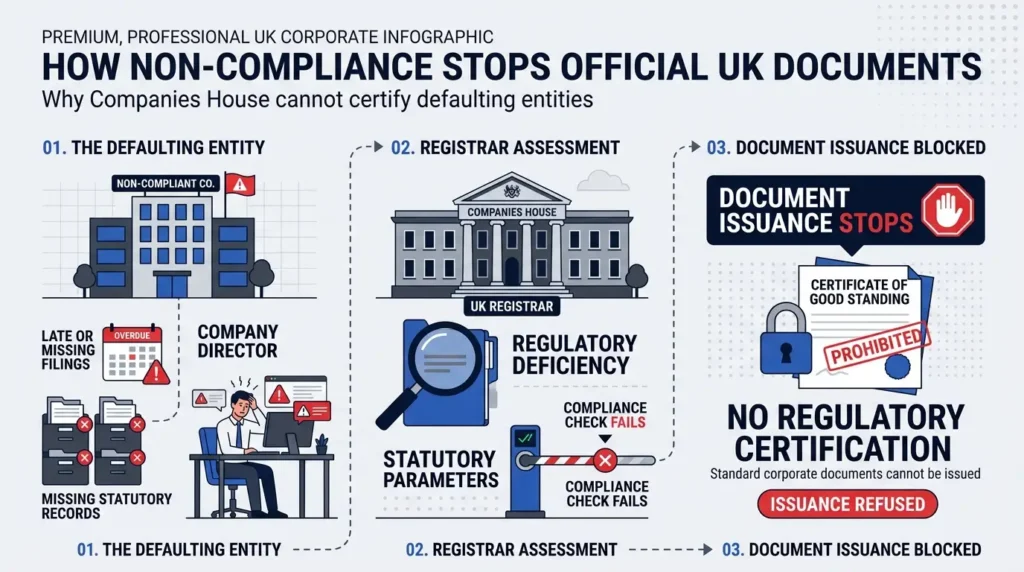 Why Does Legal Compliance Block Official Document Issuance